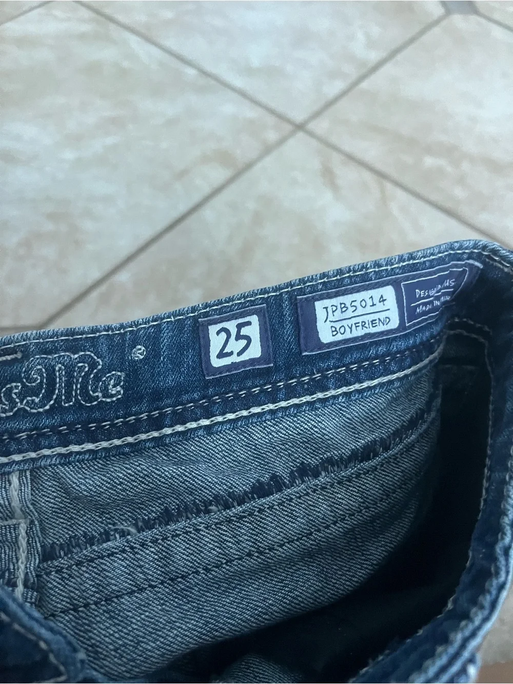 Desigual Women’s Blue Washed Boyfriend Jeans with Contrast Stitching